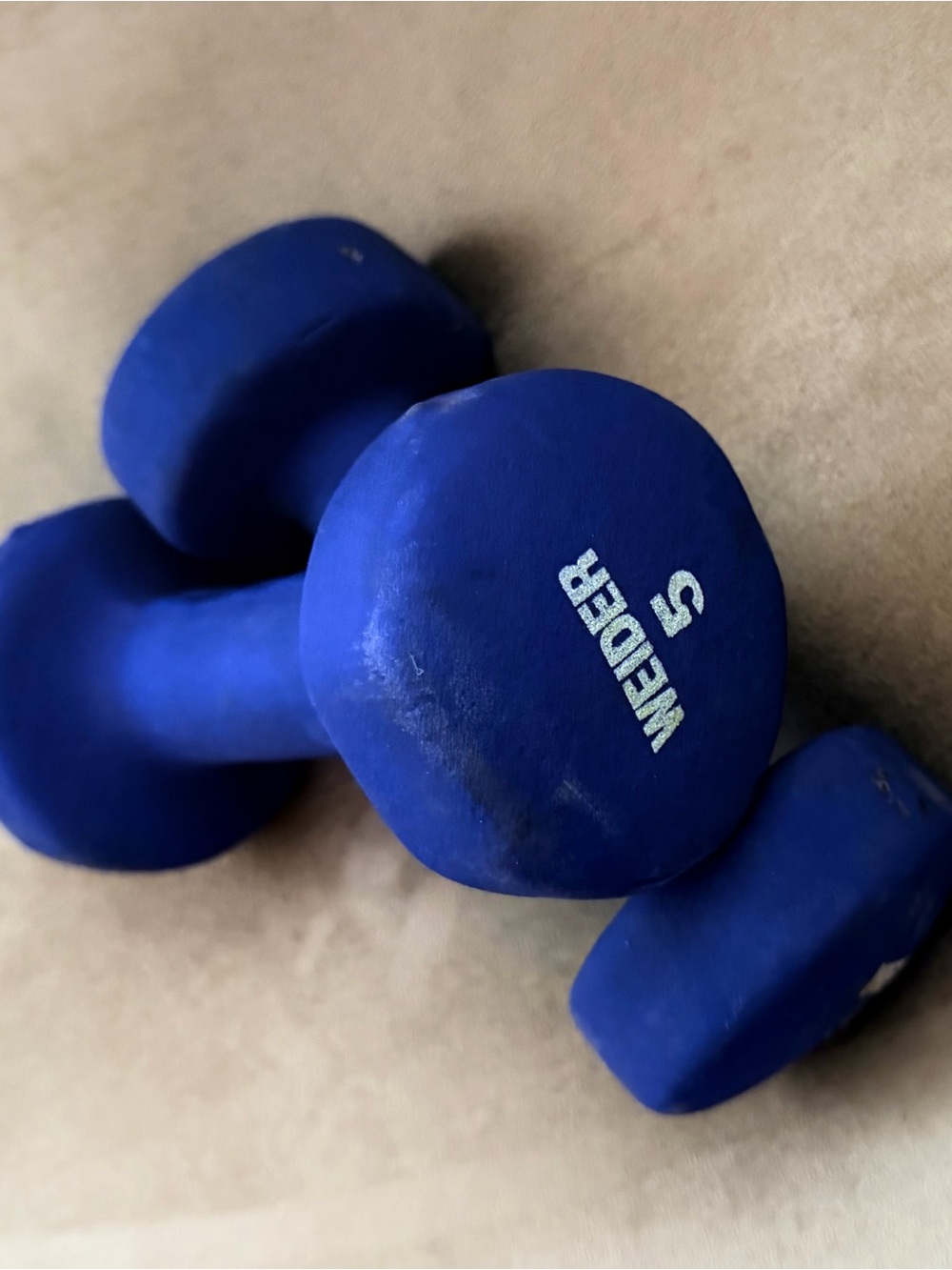 Weider 5lb Blue Neoprene Dumbbells - Pair